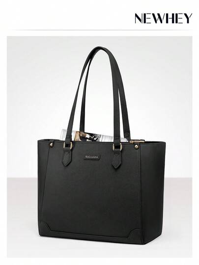 NEWHEY Túi xách nữ chống thấm nước bằng da PU, túi tote đựng laptop 14 inch có khóa kéo, dung tích lớn với 6 ngăn, thích hợp cho công sở, trường học, mua sắm, du lịch.