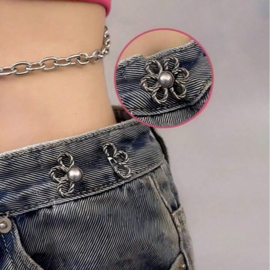 Đai nịt eo họa tiết hoa, khóa cài may thủ công giúp giữ dáng, điều chỉnh vòng eo cho quần jeans và váy. - Nhiều màu - Xem 1