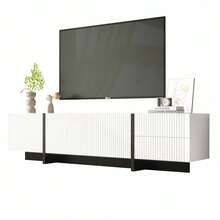 Television Stands & Entertainment Centers - Black White + MDF + Particle Board + 50-59 Inches - View 4