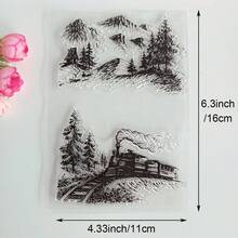 手工DIY相册卡片制作装饰复古透明印章，风景花卉植物剪贴簿印章/封条 - 印章 - 查看 13