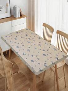 1pc French Luxury Retro Printed Rectangular Tablecloth, Suitable For Coffee Table, TV Cabinet, Holiday Party, Birthday, Wedding, Outdoor Dining Table Background, All Seasons - A - View 5