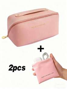 1pc Summer Travel Organizer Bag, Portable Handheld Cosmetic Bag, Multi-Functional Makeup Tool Pouch, Skincare Products Storage Bag, Large Capacity Detachable Makeup Bag, Unisex Skincare Organizer Bag, Suitable For Beauty Products, Business Trip, Home, Beach, Travel, Gift For Girlfriend, Mom - Multicolor - View 12