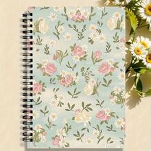 Vintage Floral Spiral Notebook - Features High-Quality Paper In A Collegiate Format, Elegantly Designed With Roses And Daisies, Suitable For Office, School, Gifts For Friends, Teachers, And Students, University Supplies - D - View 6