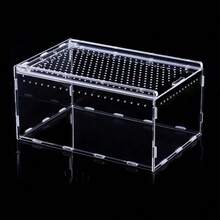 1pc Acrylic PVC Spider Breeding Box, Reptile Terrarium (Temperature Gauge Not Included) - Multicolor - View 9