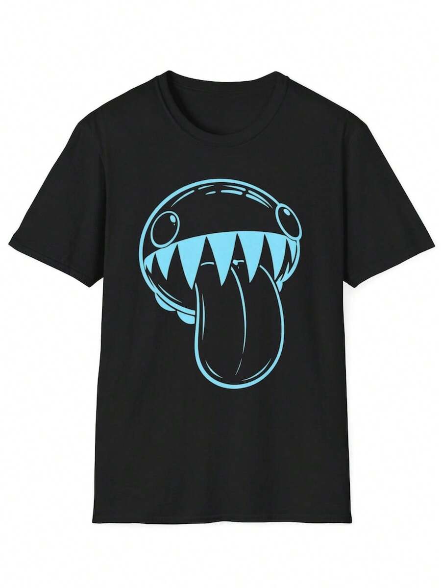 New Spring Shirt - Bubble Fun Digital Circus T-Shirt - Cute And Fun Character Print T-Shirt - Elegant Holiday Collection Top For Women - Perfect For Summer Holidays, Romantic Dates, And Everyday Spring/Summer Casual Wear. - màu đen - Xem 1
