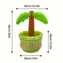 1 pieza Coco inflable grande, soporte inflable para bebidas con forma de palmera, adecuado para fiesta en la piscina y suministros de piscina, inflado rápido, gran capacidad conveniente, accesorios para piscina, accesorios para fotos, regalo de árbol de coco - Talla única - Ver 10