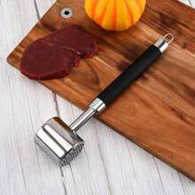 Ablandador de carne de acero inoxidable, martillo manual portátil para carne con mango cómodo, martillo manual resistente para bistec, pollo, pescado, apto para uso doméstico, cocina y servicio de catering, utensilio de cocina - 1 artículo - Ver 5