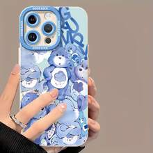 Funda para teléfono con diseño de Oso Gruñón y Ositos Cariñositos azules. funda de teléfono Fundas compatibles con ,Apple,VIVO,OPPO,,, y Honor.Fabricadas en silicona TPU,ofrecen protección contra golpes y caídas. - Blanco - Ver 2