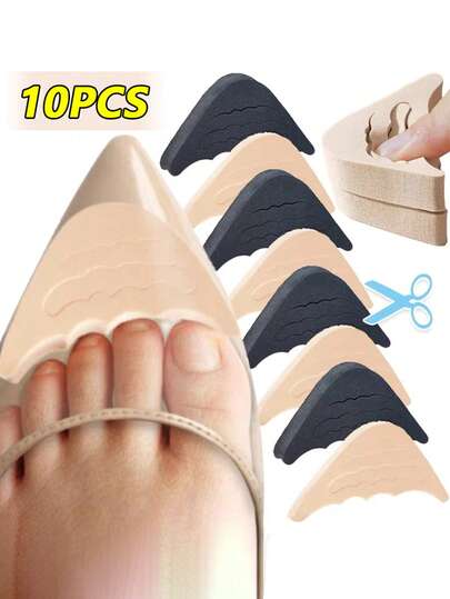 2-10pcs Women's High Heel Forefoot Pads, Shock Absorbing Half Insoles, Increase Height, Comfortable Shoe Inserts