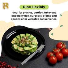 400 Pcs Plastic Silverware Heavy Duty - Clear Forks Spoons And Knives Set -  Heat Resistance Plastic Cutlery Disposable Silverware For Party - Clear - View 6