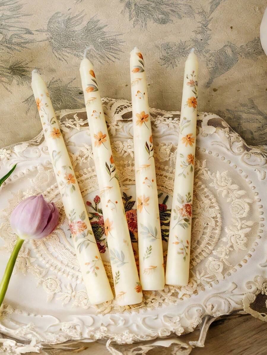 香氛蜡烛贴纸，复古现代装饰摆件，适用于壁炉、婚礼、派对、乔迁、生日、毕业典礼、温馨家居、餐桌装饰、母亲节礼物、聚会、家庭用餐、高端餐厅用品、婚礼装饰 - 多色 - 查看 1