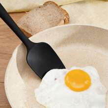 6件套硅胶铲套装，厨房用具，烹饪刮刀，刮取食材，烘焙，搅拌，适用于不粘锅具（黑色，红色） - 彩色 - 查看 4