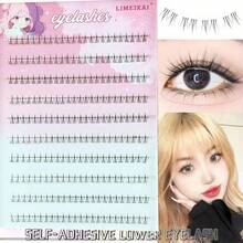LIMEIKAI 120 sợi mi giả tự dính nhỏ hình ngọn lửa cho mi dưới và 80 sợi mi giả không cần keo hình nàng tiên cho mi dưới, dài 5mm. Không gây kích ứng, dễ sử dụng. - Xem 8