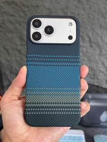 Bộ ốp lưng chống rơi từ tính nửa chiếc, chất liệu sợi carbon Kevlar, dành cho iPhone 12 13 14 15 16/Plus/Pro/Promax, 17, 17Pro, 17promax, 17air - Nhiều màu - Xem 1