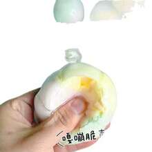 彩虹渐变脆皮球、哈密瓜黑巧克力脆皮球、哈密瓜草莓脆皮球，手工捏捏乐玩具，慢回弹蜡球，减压玩具，适合学生和上班族，生日和毕业礼物佳选，缓解焦虑放松玩具，成人办公桌装饰软萌玩具 - 彩色 - 查看 6