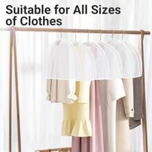 Fundas de hombro para colgar ropa 24 x 12 x 2 pulgadas paquete de 24 fundas de hombro de plástico transparente transpirable para clóset playera traje chamarra chamarra vestido vestido - Translcido - Ver 6