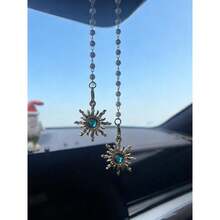 Sun Car Interior Pendant Beautiful Sun Car Rearview Mirror Hanging Decoration Car Interior Pendant - Sun - View 3