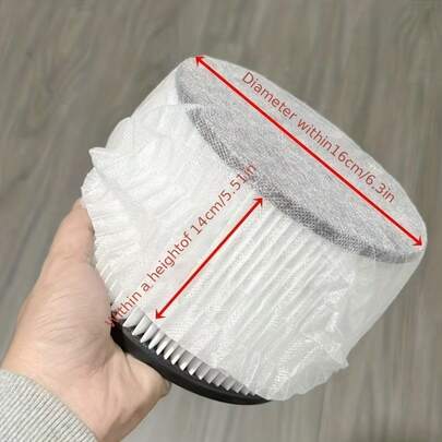 Lưới lọc máy hút bụi dạng xô, lưới lọc vải không dệt dùng một lần, lưới lọc máy hút bụi co giãn, túi đựng bụi, phù hợp với máy hút bụi gia đình, lưới lọc cỡ lớn, phiên bản siêu dài và lớn.