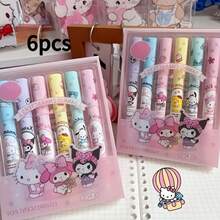 [Bộ sưu tập bán chạy nhất SANRIO] Bút dạ quang thương hiệu SANRIO - 6 chiếc/12 chiếc ngẫu nhiên, bút dạ quang nhiều màu sắc với hình in nhân vật dễ thương, bút đánh dấu đa năng dùng để ghi chú và đánh dấu, văn phòng phẩm, đầu bút bền, màu sắc sống động, đồ dùng văn phòng thiết yếu, cầm nắm thoải mái, đồ dùng học tập/văn phòng, quà tặng, dụng cụ viết, quà tặng ngày lễ, văn phòng phẩm độc đáo, quà tặng giáo viên, quà tặng tiệc tùng, bộ bút dạ quang tựu trường, bút đánh dấu văn phòng đáng yêu dùng để ghi chú cuộc họp, sắp xếp hồ sơ, lập kế hoạch, đánh dấu trang và trang trí không gian làm việc. - Nhiều màu - Xem 6