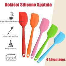 10 piezas Espátula de silicona de 21,5 cm, adecuada para cocina, hornear, cocinar, mezclar, utensilios de cocina vibrantes, herramientas de cocina duraderas - Multicolor - Ver 4