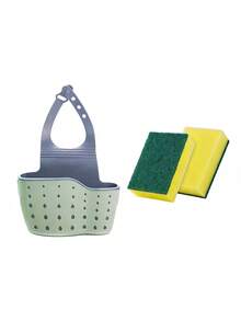 Hängende Küchenspüle Organizer Ablage mit Schnell-Ablaufsystem, platzsparendes Mehrfach-Fach-Design, robuste perforierte Abtropfschale, geeignet für Standard-Küchenspülen - für Zuhause & gewerbliche Nutzung, Küchenhelfer, Schwammhalter, perforiertes Design, Ablaufsfunktion - Ablage für Küchenspüle - Übersicht 7