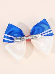 1 chiếc nơ cài tóc hình trăng khuyết lấp lánh màu vàng cho bé gái, nơ ruy băng đỏ trắng xanh, kẹp cá sấu, nơ sọc trắng hình trăng khuyết, kẹp tóc nơ hình trăng khuyết lấp lánh dễ thương, quà tặng ngày lễ, ghim cài tóc nơ, nơ nơ hình trăng khuyết, nơ hoạt hình, phụ kiện tóc cho thanh thiếu niên - Nhiều màu - Xem 5