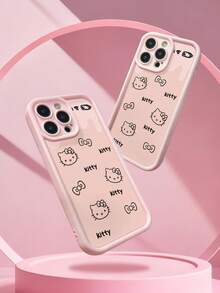 SANRIO 1 chiếc ốp lưng bảo vệ màu trắng, ốp lưng điện thoại mềm dày dặn hình chú chó tai to đáng yêu, tương thích với iPhone 17 Air, chống rơi, chống trượt, ốp lưng điện thoại hình chú chó tai to hoạt hình mới. - Hồng - Xem 3