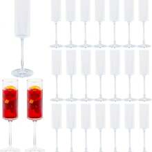 1/2/6/12/24 chiếc ly sâm panh pha lê, trong suốt/hồng/xanh dương, dung tích 5.5 oz, ly sâm panh nhựa không vỡ, có thể tái sử dụng, hiện đại và thanh lịch, thích hợp cho đám cưới, tiệc tùng, Giáng sinh, sinh nhật, Halloween, Lễ Tạ ơn. - Trong suốt - Xem 13