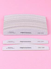 Dũa móng tay hình lưỡi liềm hai mặt, thô và mịn, dụng cụ chăm sóc móng chuyên nghiệp tại salon và tại nhà. - Nhiều màu - Xem 1