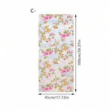 1/4片彩色花卉玻璃窗膜，彩虹效果花卉不透明隐私玻璃贴纸，可移除乙烯基贴纸，适用于家庭厨房浴室客厅 - 花卉彩膜 - 查看 17