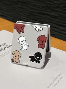 1个时尚简约亲肤PC材质可爱简约狗狗元素折叠手机壳，可保护手机并防止跌落，适用于：三星Galaxy Zflip 3/Zflip 4/Zflip 5/Zflip 6/Zflip 7/ Find N3 Flip/ Razr 50 Ultra/ Razr 60 Ultra/ Razr 60/ Rolla Razr 50/小米MIX Flip/Galaxy Z Flip7 FE - 白色 - 查看 3
