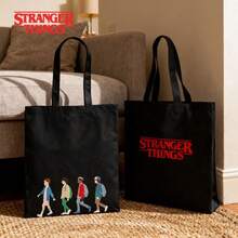 1PC Netflix Officially Licensed Character Tote Bag Cute Chibi Hero Prints With Contrast Color Handles Durable Material Ideal For Daily Use Shopping And Travel Perfect Gift For  And Anime Fans - Multiple Styles - View 9