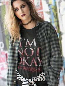 2026| Official Band T-Shirt| I'm Not Okay| SHIPPED IN 24 HOURS T Shirt Men - 黑色 - 查看 3