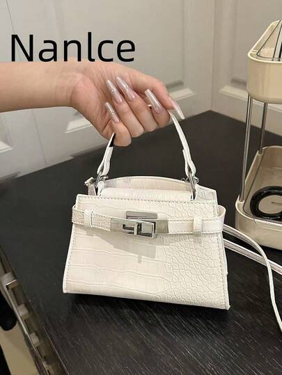 2026 New Luxury Women's Woven Texture Handbag, Fashion Versatile Shoulder Bag With Large Capacity