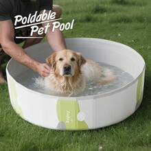 Available In Two Sizes: Medium 100cm And Large 120cm, Both With Adjustable Pool Width. This Foldable Pet Bathtub Is A Portable Pet Swimming Pool, Very Suitable For Outdoor Recreation And Bathing. The Product Is Easy To Carry And Has A Durable Design. - White 39.3 X 11.8 Inches - View 8