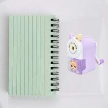 撕页式螺旋笔记本便签本 + 紫色削笔器 - 彩色 - 查看 7