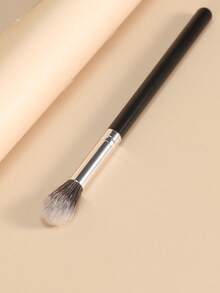 1pc Black Flame Blush Brush, Soft Hair Makeup Brush For Face Highlighter - Black - View 6
