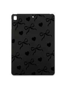 Black Bow Heart Print Soft Silicone Shockproof Protective Case, Suitable For Mainstream Models, Cute & Cool Style, Ideal For Daily Use, Valentine's Day, Birthday, Christmas, Mother's Day, Graduation, Gift Giving, Compatible With Kindle, 11th Gen, A16 - Black - View 12
