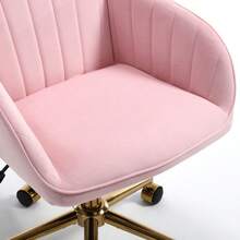 Height-Adjustable Swivel Office Chair For Home And Bedroom, Ergonomic Swivel Chair With Backrest, Suitable For Long Periods Of Sitting. - 粉色 - 查看 6