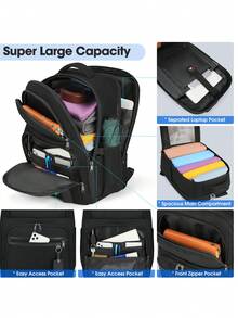 NEWHEY Laptop Backpack 15.6 Inch For Men Women Large Travel Backpacks Waterproof Computer Backpack For Work TSA Friendly Carry On Backpack With USB Port - Multicolor - View 8