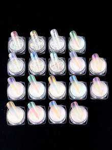 18色美人鱼极光效果指甲粉，月光粉，仿珍珠粉，仿珍珠母粉，DIY美甲用品 - 彩色 - 查看 6