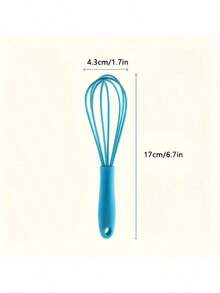 1pc Colorful Mini Silicone Whisk, Manual Cream & Egg Mixer, Home Kitchen Baking Tool - Upgraded Version In Multiple Colors - View 4