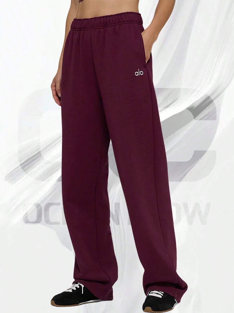 Accolade Straight Leg Sweatpant - Màu Đỏ Sâu - Xem 1