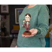 Surreal Entertainment The Office Double Dwight Resin Bobblehead Collectible Action Figure Statue Desk Toy Accories Novelty Gifts for Home Office Decor 5 Inches Tall - como en la foto - Ver 3