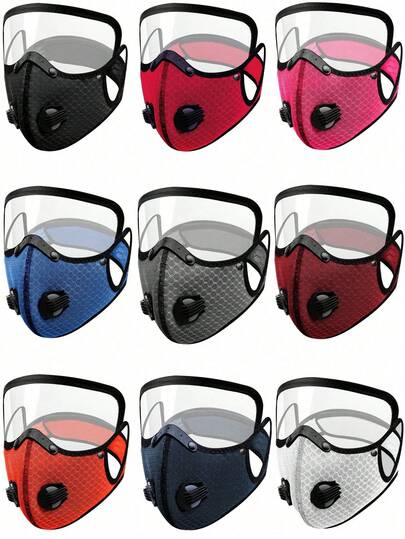 1pc Detachable Cycling Face Mask With Protective Lens, Mesh Bicycle Half Face Mask, Unisex Outdoor Sports, Reusable, Winter Cycling Face Mask, Windproof Warm Bicycle Face Mask, Mountain Bike Mask