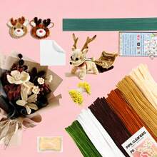 [Edição Limitada] 807 peças Conjunto de Hastes de Limpeza de Tubo de Grande Capacidade Rosa - Linha Floral Suave de 6 Cores em - Buquê do Dia das Mães, Buquê de Casamento, Fabricação de Joias, Acessórios para Cabelo, Decoração de Festa, Decoração Doméstica - Alta Qualidade, Sem Diferença de Cor - Conjunto de 823 peças - Visão 4