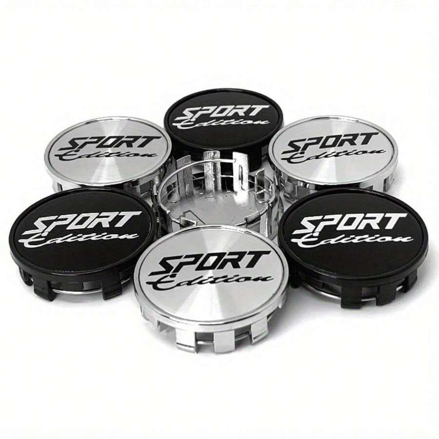 4 chiếc nắp chụp mâm xe ô tô logo SPORT 54MM, nắp chụp tâm mâm xe chống bụi màu đen, phụ kiện độ xe. - A - Xem 1