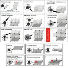 室内猫笼别墅，宽敞自由空间，宠物猫用品，小型猫笼可放置猫砂盆 - 彩色 - 查看 8
