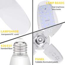 Lampu LED 4 Daun - Lampu Lipat Mini (28W, Setara dengan 80W) | 3000K / 6500K | Lampu Lipat Gantung | Cocok untuk Penerangan Garasi dan Dalam Ruangan | Kecerahan Tinggi | Ukuran Ringkas | Masa Pakai 2 Tahun - Putih - View 8