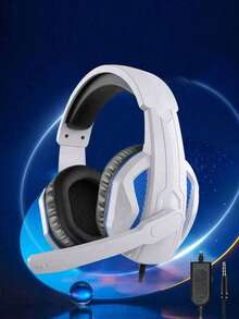 Wired Gaming Headphones With Button Volume Control, Non-Waterproof Plastic Material, Noise Cancelling Microphone, Waterproof Cable, 3.5mm Plug, Compatible With PC, Laptop, Mobile Phone, Online Classes, Gaming - Unisex - 3.5mm - View 13